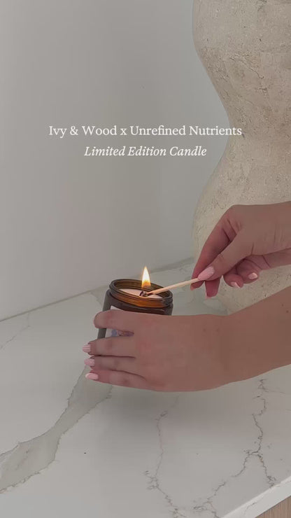 Ivy &amp; Wood x Unrefined Nutrients Limited Edition Candle